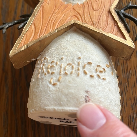 Vintage 1999 Deb Strain Snowman Christmas Ornament Primitive Folk Art - Picture 8 of 9